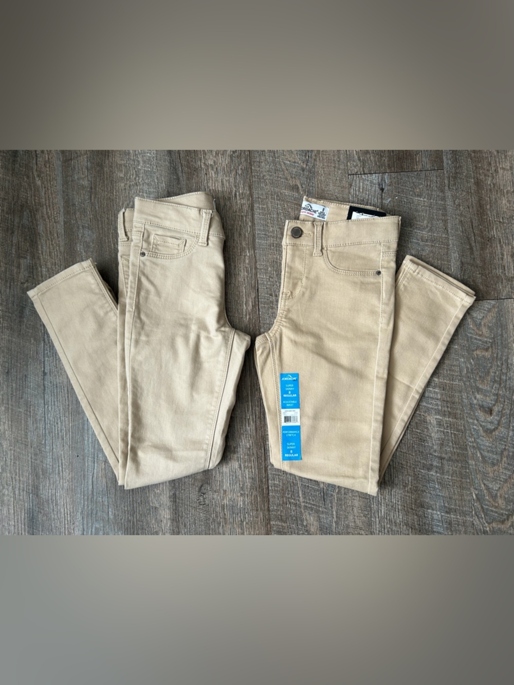Girls Classic Beige/Tan Jeans - Straight Leg Size 8